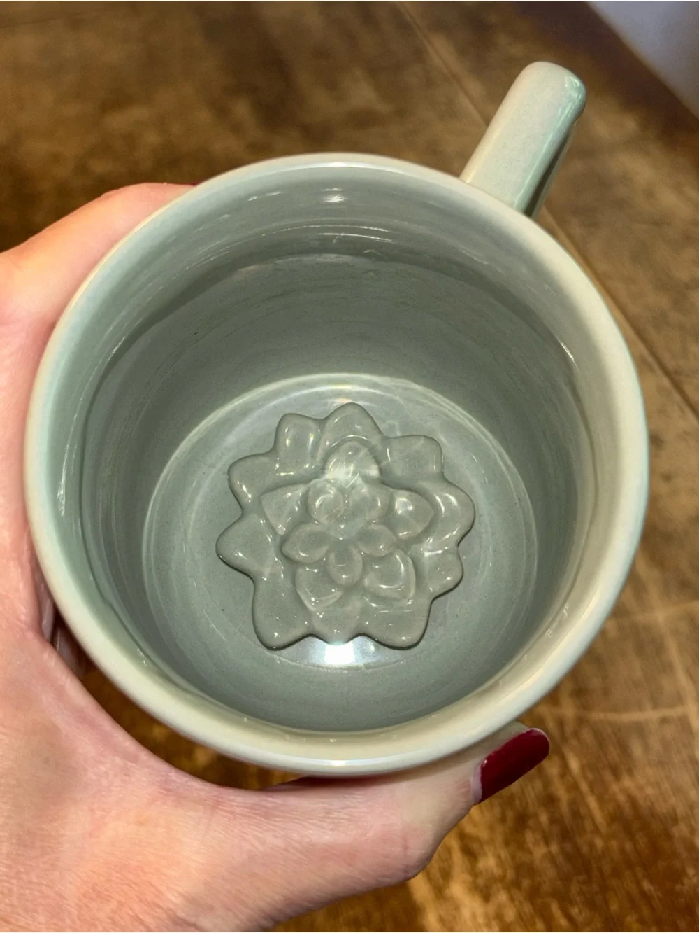 Proud Plant Parent Mug 3D Succulent Inside Horizon Group Green Earthenware